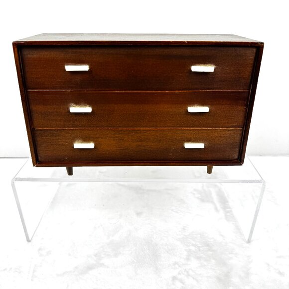 Vtg Mattel Modern Pre Barbie Wood Furniture Doll Dresser only 1953 Japan READ - Picture 1 of 16